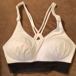 Victoria's Secret White and Black Sports Bra
